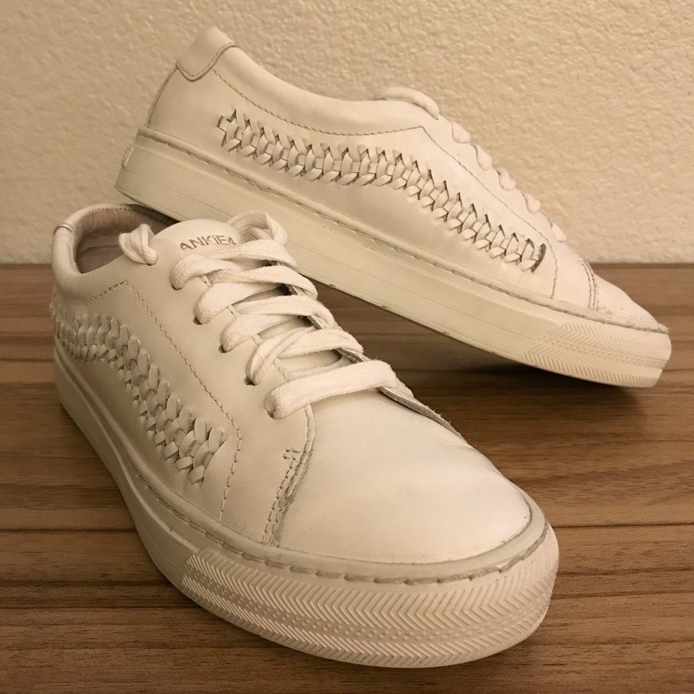 Women's size 6 FRANKiE4 MIM II Blush Braid Leather Comfort Shoes Sneakers